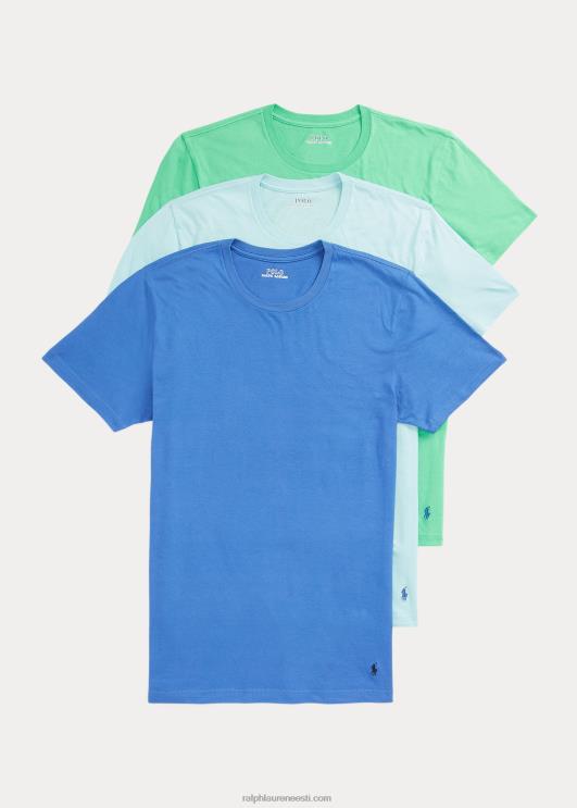 Ralph Lauren mehed klassikaline wicking crew alussärk 3-pakk PR0V264 pehme vesi/viinamarjaroheline