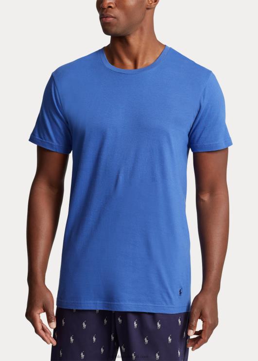 Ralph Lauren mehed klassikaline wicking crew alussärk 3-pakk PR0V264 pehme vesi/viinamarjaroheline