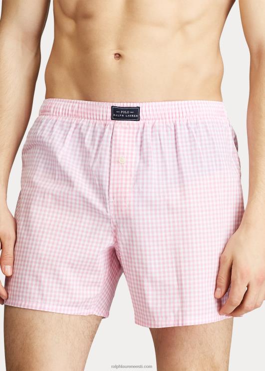 Ralph Lauren mehed kootud puuvillane bokser PR0V197 roosa hõlmik