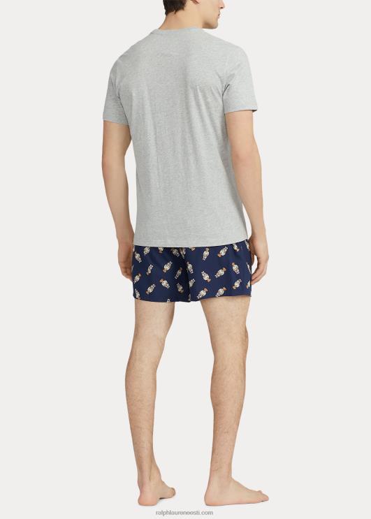 Ralph Lauren mehed puuvillane crewneck & polo bear boxer komplekt PR0V709 hamptoni karu