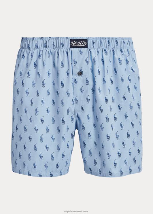 Ralph Lauren mehed signatuur poni puuvillane bokser PR0V436 sinine/kanjoni sinine riviera