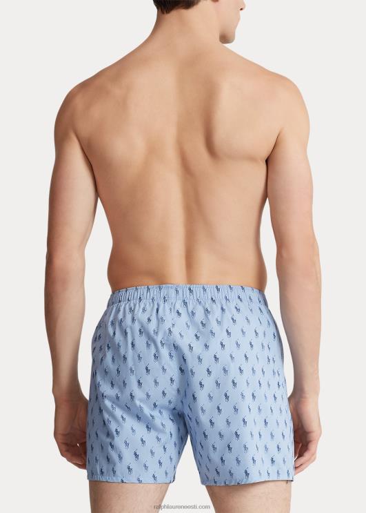 Ralph Lauren mehed signatuur poni puuvillane bokser PR0V436 sinine/kanjoni sinine riviera