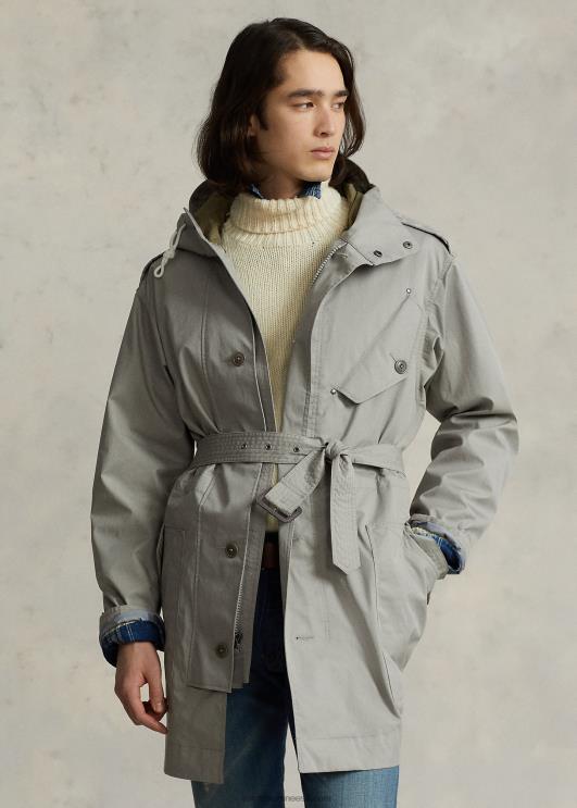 Ralph Lauren mehed puuvillasegune toimse parka PR0V1114 hall udu