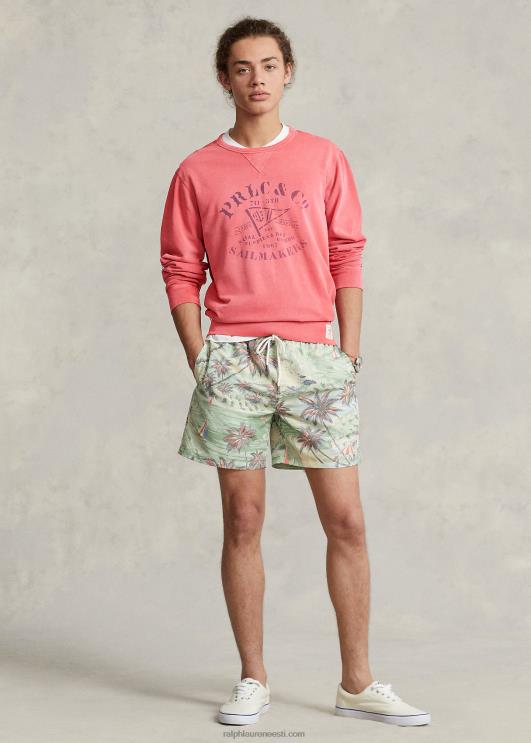 Ralph Lauren mehed fliisist graafiline dressipluus PR0V8593 postitus punane