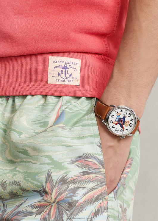 Ralph Lauren mehed fliisist graafiline dressipluus PR0V8593 postitus punane