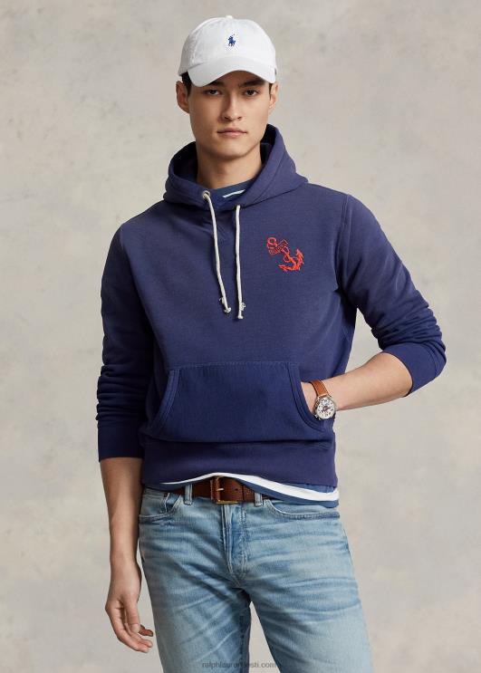 Ralph Lauren mehed fliisist graafiline kapuuts PR0V1150 tume koobalt