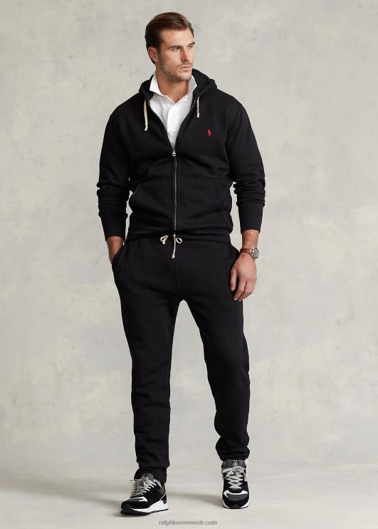 Ralph Lauren mehed fliisist täistõmblukuga kapuuts PR0V1665 must