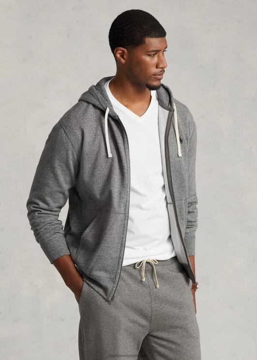 Ralph Lauren mehed fliisist täistõmblukuga kapuuts PR0V1667 tuhkhall kanarbik