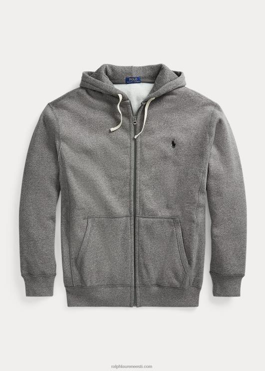 Ralph Lauren mehed fliisist täistõmblukuga kapuuts PR0V1667 tuhkhall kanarbik