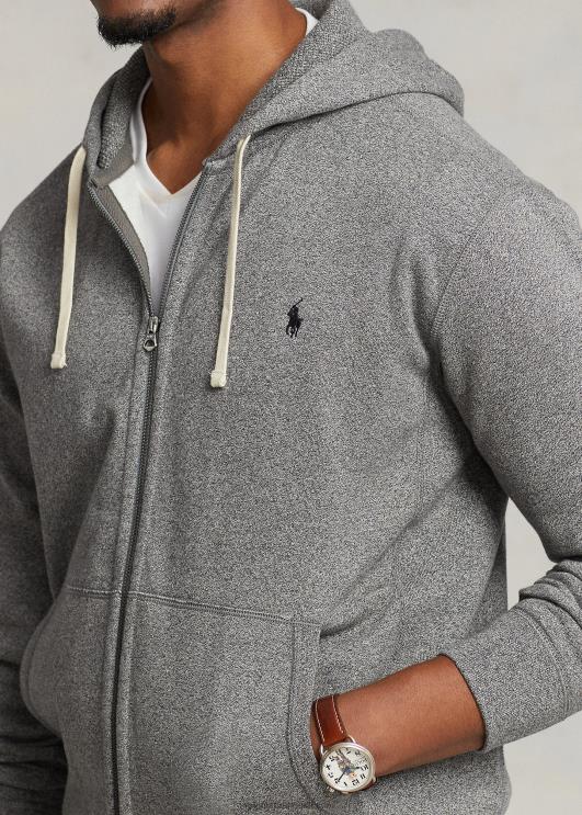 Ralph Lauren mehed fliisist täistõmblukuga kapuuts PR0V1667 tuhkhall kanarbik