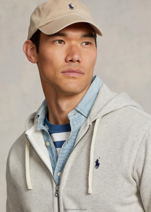 Ralph Lauren mehed fliisist täistõmblukuga kapuuts PR0V391 kerge sportlik kanarbik