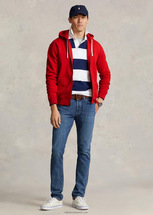 Ralph Lauren mehed fliisist täistõmblukuga kapuuts PR0V392 Rl 2000 punane
