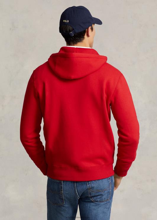 Ralph Lauren mehed fliisist täistõmblukuga kapuuts PR0V392 Rl 2000 punane