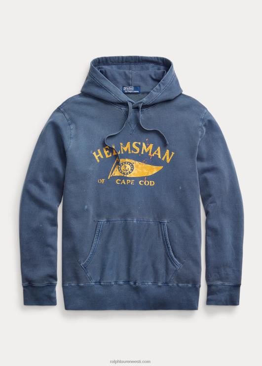 Ralph Lauren mehed graafiline fliisist kapuuts PR0V882 kuninglik merevägi