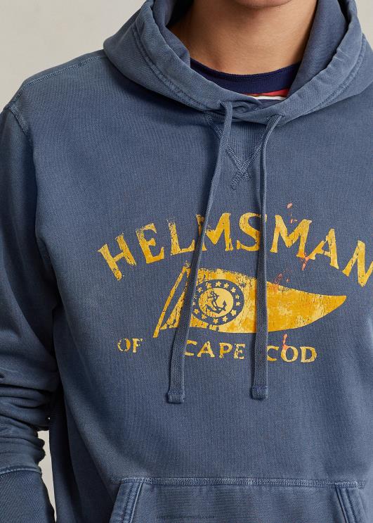 Ralph Lauren mehed graafiline fliisist kapuuts PR0V882 kuninglik merevägi