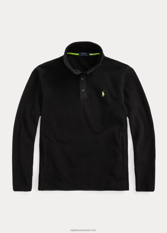 Ralph Lauren mehed harjatud fliisist mockneck pullover PR0V8664 must