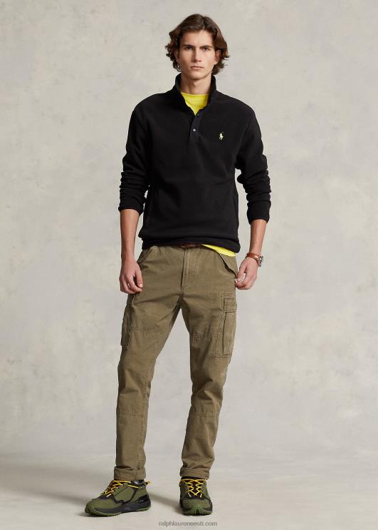 Ralph Lauren mehed harjatud fliisist mockneck pullover PR0V8664 must