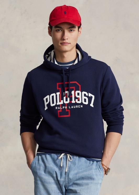 Ralph Lauren mehed logoga fliisist kapuuts PR0V8590 kruiisilaevastik