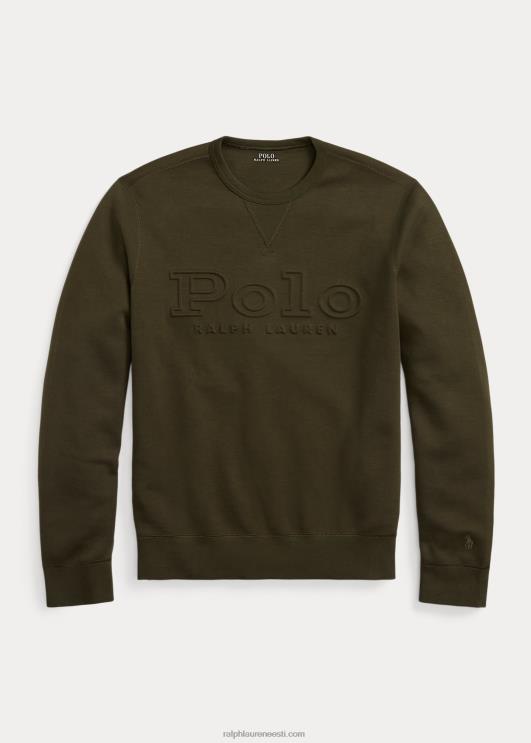 Ralph Lauren mehed logoga reljeefne topeltkootud dressipluus PR0V1396 firma oliiv