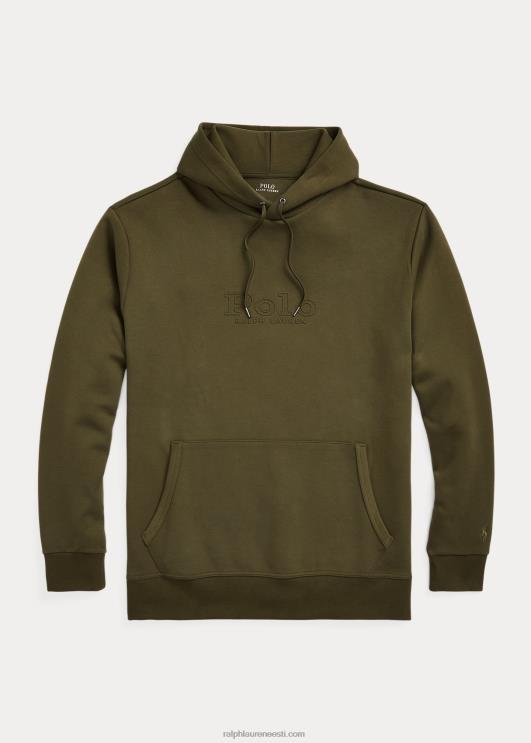 Ralph Lauren mehed logoga reljeefne topeltkootud kapuuts PR0V1379 firma oliiv