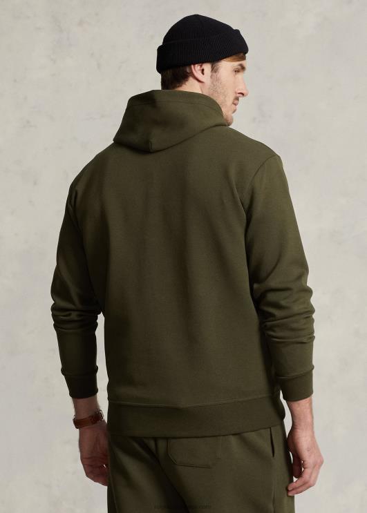 Ralph Lauren mehed logoga reljeefne topeltkootud kapuuts PR0V1379 firma oliiv