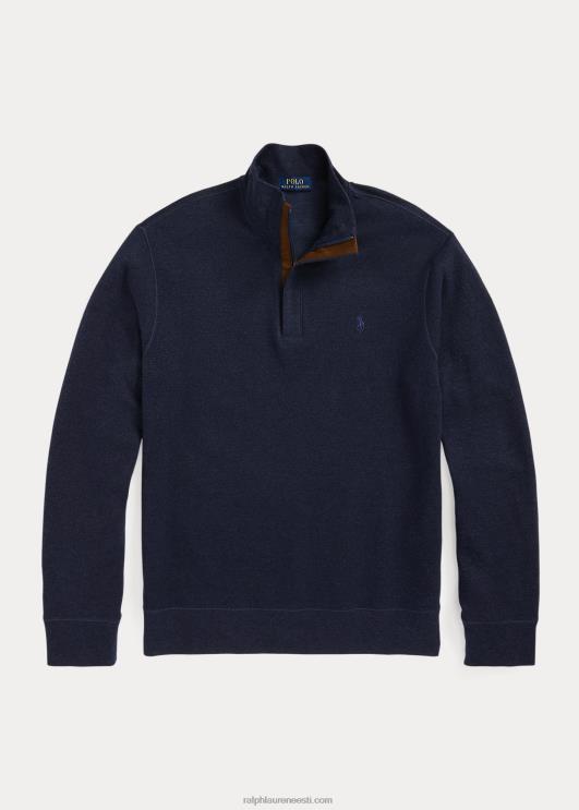 Ralph Lauren mehed luksuslik jersey veerandtõmblukuga pullover PR0V8512 kalasaba merevägi