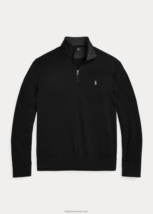 Ralph Lauren mehed luksuslik jersey veerandtõmblukuga pullover PR0V8655 must
