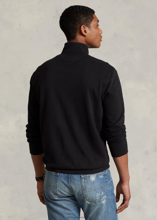 Ralph Lauren mehed luksuslik jersey veerandtõmblukuga pullover PR0V8655 must