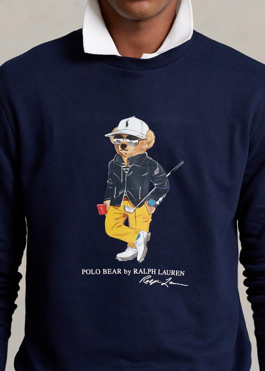 Ralph Lauren mehed polo bear performance fliisist dressipluus PR0V711 rafineeritud merevägi