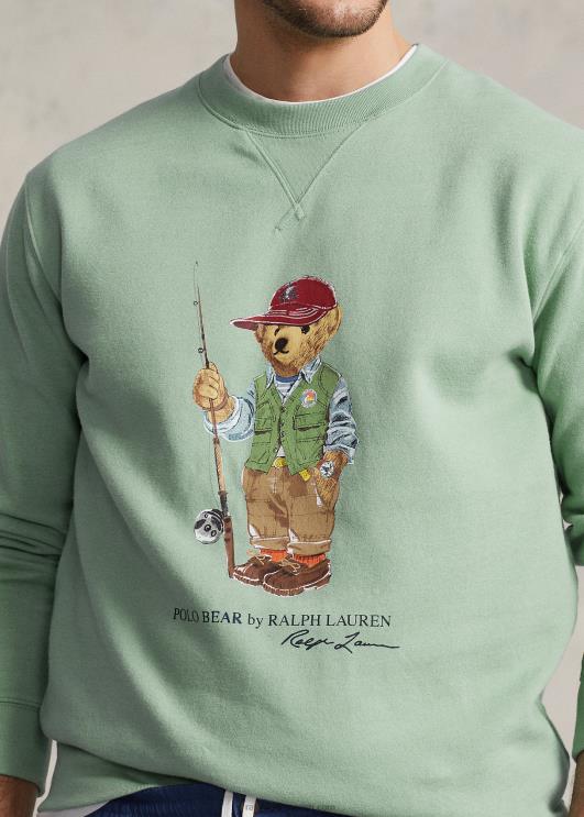 Ralph Lauren mehed polo karu fliisist dressipluus PR0V1628 pleekinud piparmündi kalapüük karu