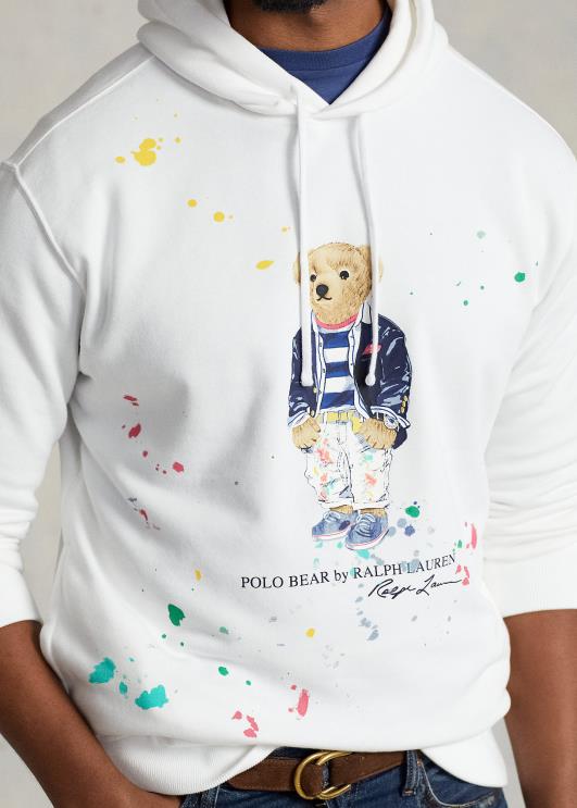 Ralph Lauren mehed polo karu fliisist kapuuts PR0V1663 valge poekaru