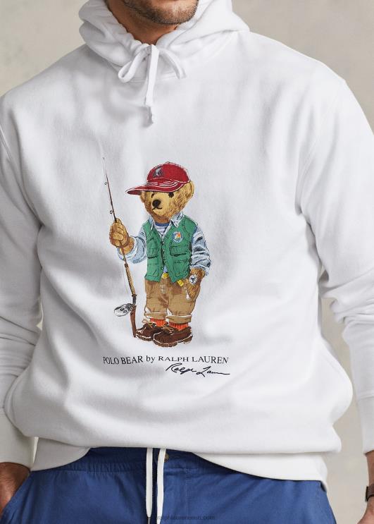 Ralph Lauren mehed polo karu fliisist kapuuts PR0V1668 valge kalakaru