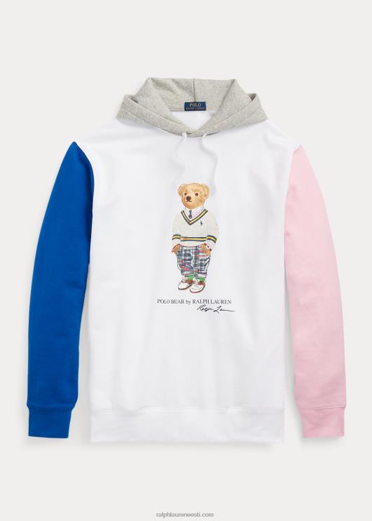 Ralph Lauren mehed polo karu värviblokiga fliisist kapuuts PR0V1082 valge multi