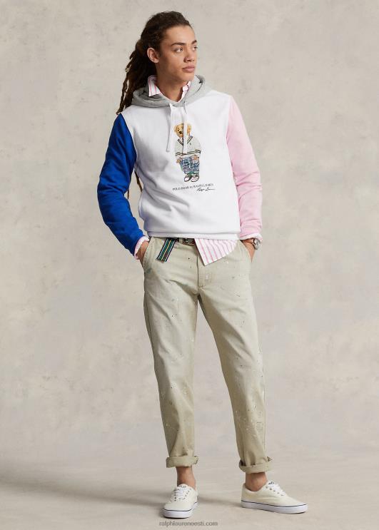 Ralph Lauren mehed polo karu värviblokiga fliisist kapuuts PR0V1082 valge multi