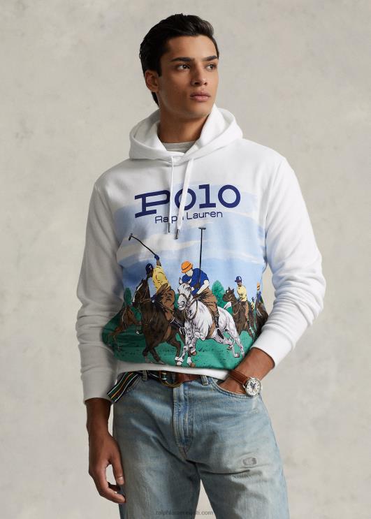 Ralph Lauren mehed polo matši fliisist kapuuts PR0V8647 klubi maaliline