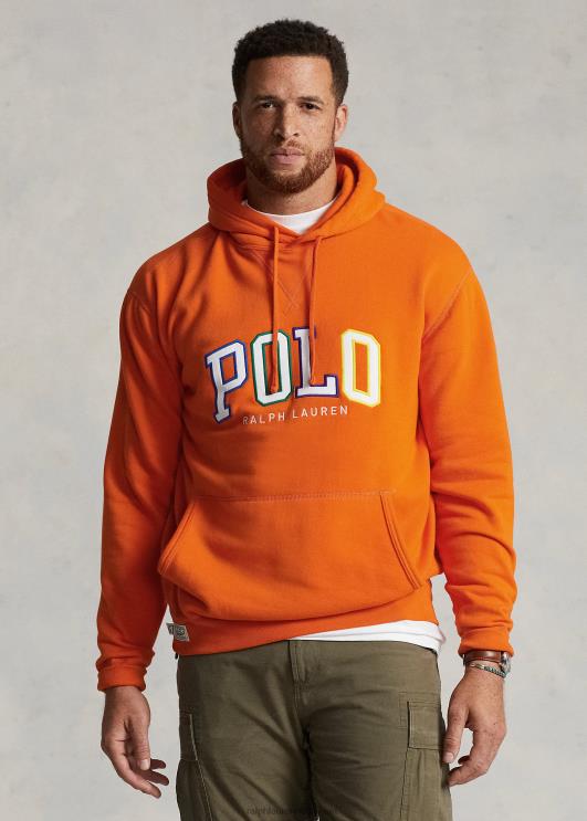Ralph Lauren mehed rl fliisist logoga kapuuts PR0V1808 purjekas oranž