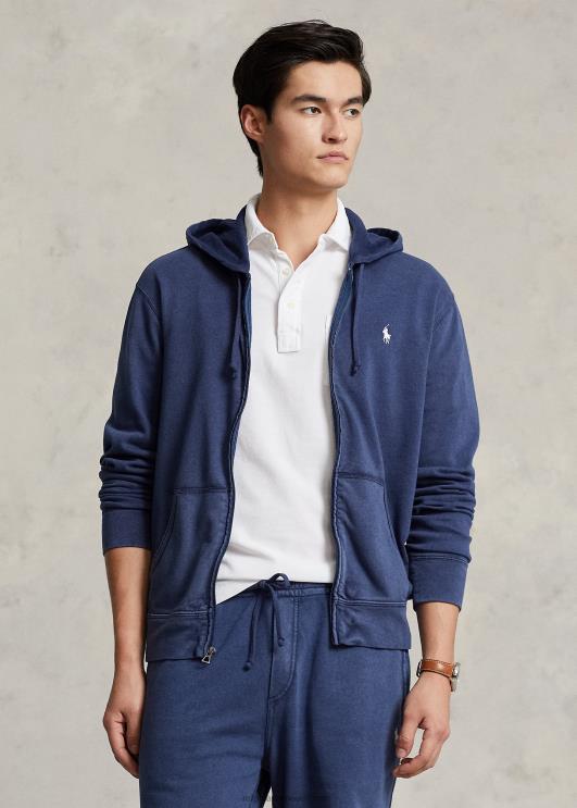 Ralph Lauren mehed spaa froteest täistõmblukuga kapuuts PR0V956 Newporti merevägi