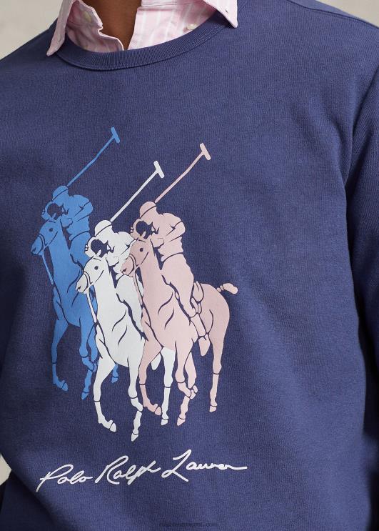 Ralph Lauren mehed suur poni fliisist dressipluus PR0V1014 paadikuuri merevägi