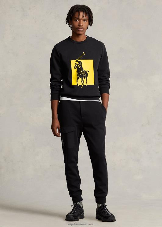 Ralph Lauren mehed suur poni topeltkootud dressipluus PR0V8496 must