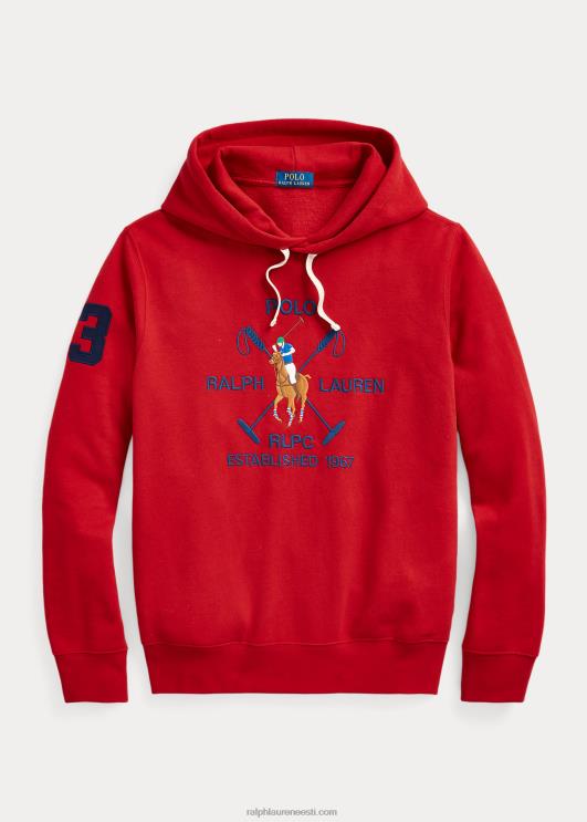 Ralph Lauren mehed suure poniharjaga fliisist kapuuts PR0V1629 Rl 2000 punane