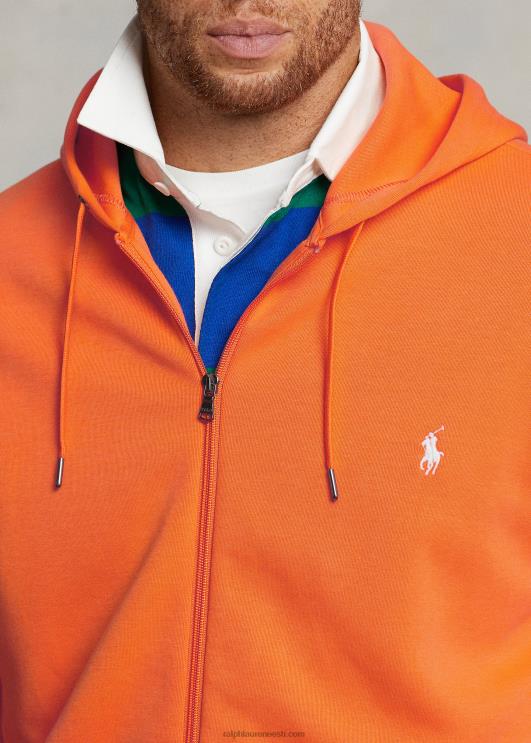 Ralph Lauren mehed topelt kootud täistõmblukuga kapuuts PR0V1606 kuurordi oranž