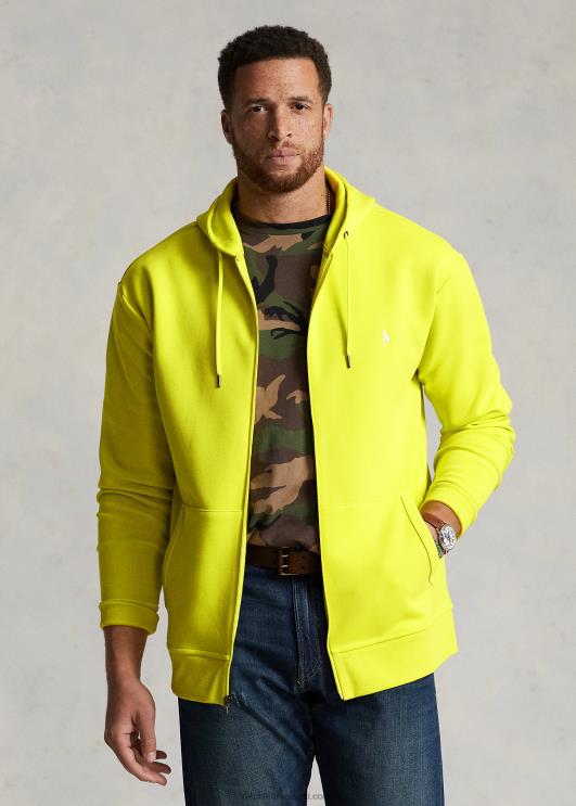 Ralph Lauren mehed topelt kootud täistõmblukuga kapuuts PR0V1610 laserkollane