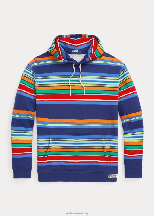 Ralph Lauren mehed triibuline fliisist kapuuts PR0V1374 tume koobalt/triip