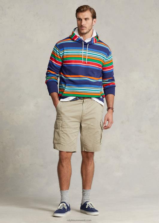 Ralph Lauren mehed triibuline fliisist kapuuts PR0V1374 tume koobalt/triip