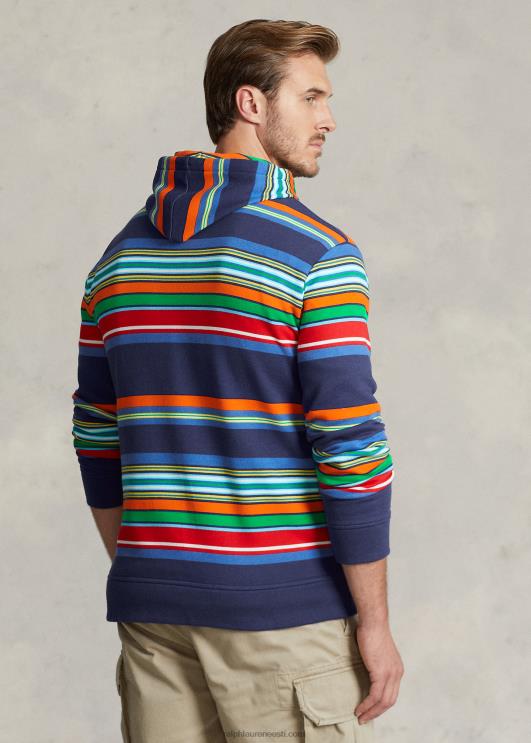 Ralph Lauren mehed triibuline fliisist kapuuts PR0V1374 tume koobalt/triip