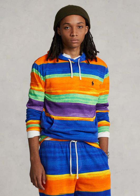 Ralph Lauren mehed triibuline spa frotee kapuuts PR0V921 elektriline triip