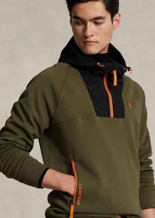 Ralph Lauren mehed vetthülgav hübriidkapuuts PR0V115 varikatuse oliiv