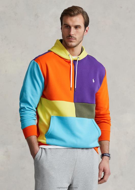 Ralph Lauren mehed vetthülgav topeltkootud kapuuts PR0V1638 purjetav oranž multi