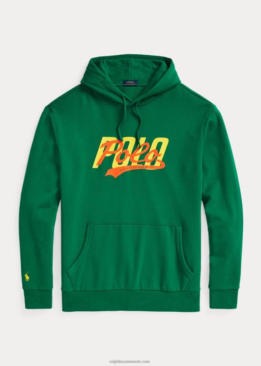 Ralph Lauren mehed virnastatud logoga fliisist kapuuts PR0V1897 esmane roheline