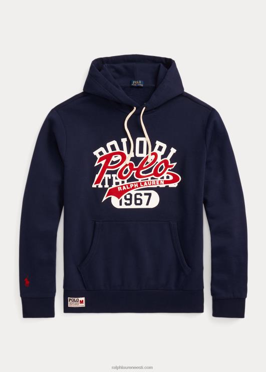 Ralph Lauren mehed virnastatud logoga fliisist kapuuts PR0V871 kruiisilaevastik